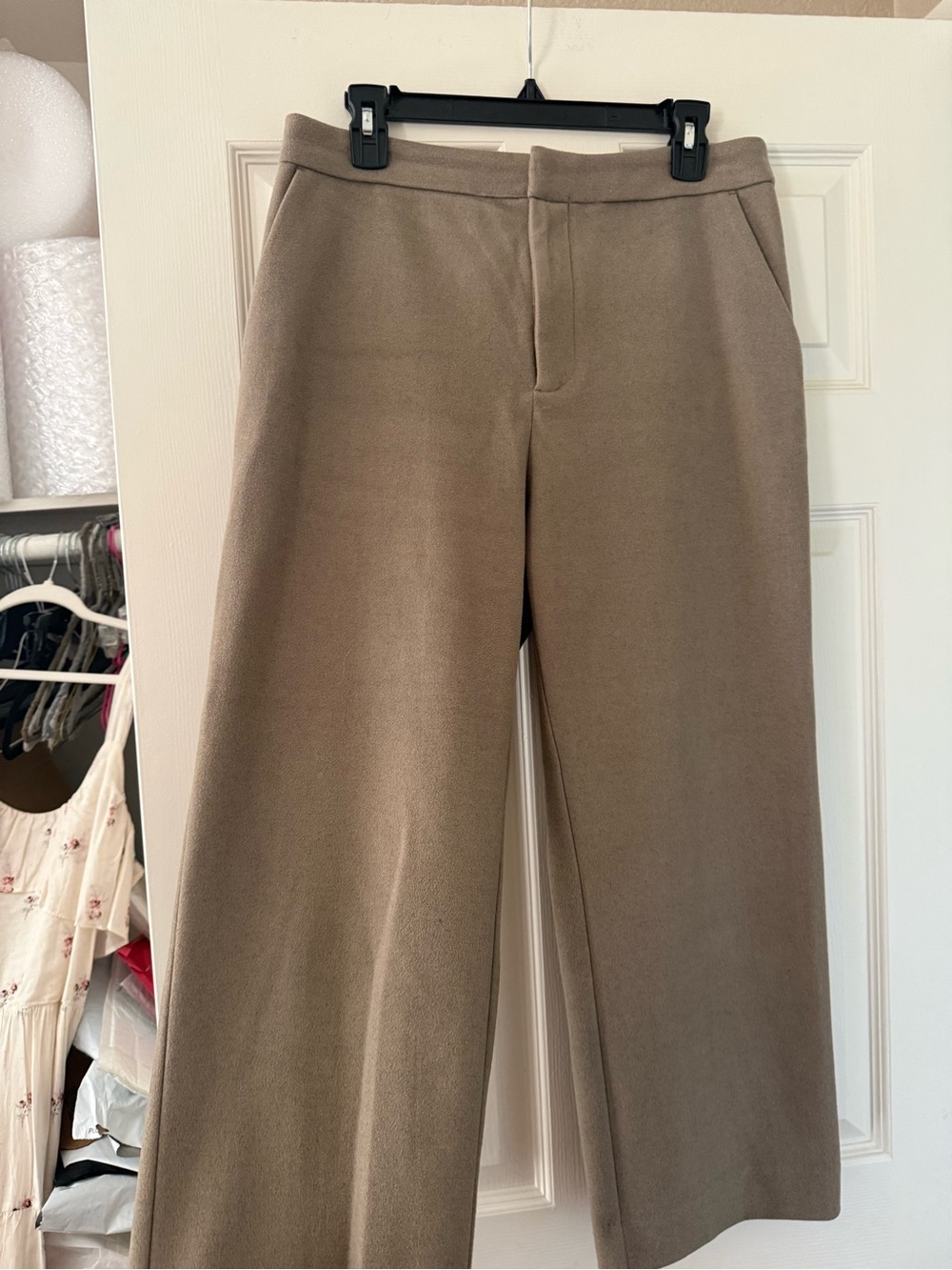 Oak & Fort Taupe Straight Leg Trouser Pants